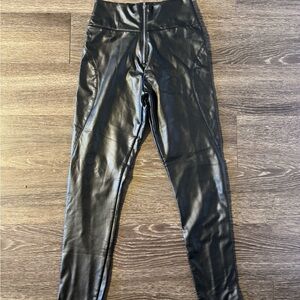 Black Faux Leather Leggings